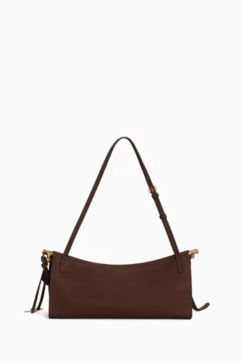 Medium Le Click East West Shoulder Bag in Leather