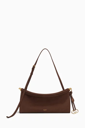 Medium Le Click East West Shoulder Bag in Leather