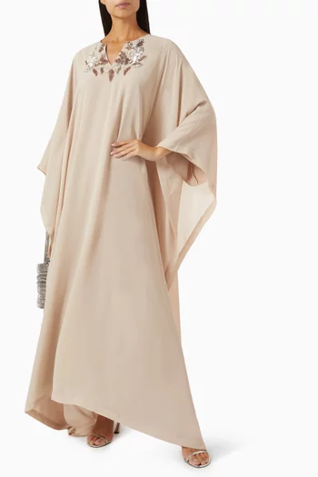 Layered Sequin Embellished Kaftan