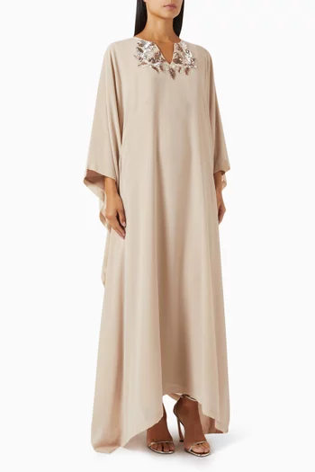 Layered Sequin Embellished Kaftan
