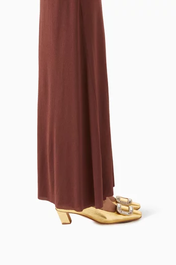 Belle Vivier 45 Pumps in Metallic Leather