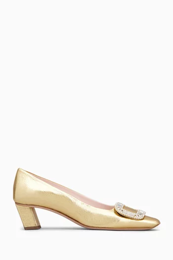 Belle Vivier 45 Pumps in Metallic Leather
