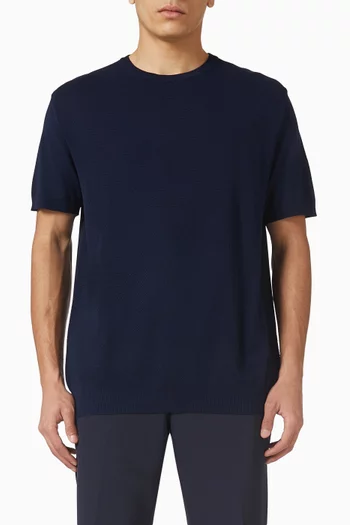Knitted T-shirt in Cotton