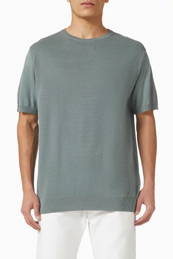Knitted T-shirt in Cotton