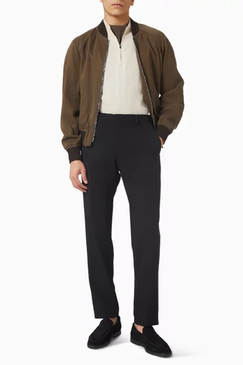 Quarter Zip Sweater in Cotton & Cashmere