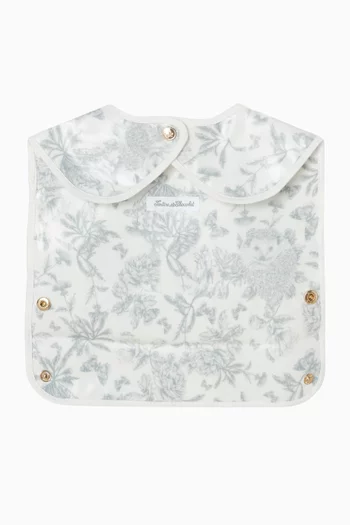 Floral Bib in Coated Canvas
