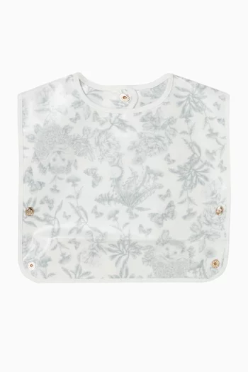 Floral Bib in Coated Canvas