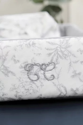 Floral-print Basket in Cotton
