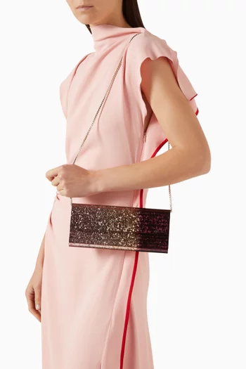 Sweetie Glitter Clutch in Acrylic
