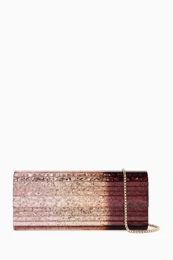 Sweetie Glitter Clutch in Acrylic