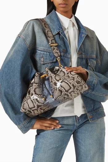 Cinch M Bag in Python-print Leather