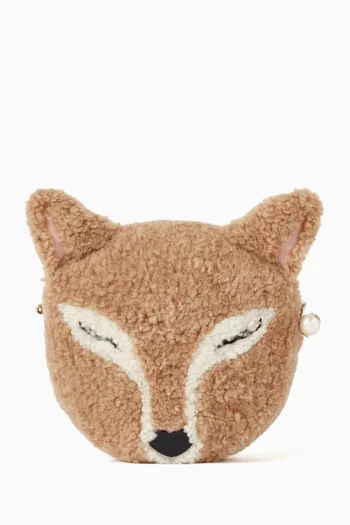 Fox Crossbody Bag in Shearling