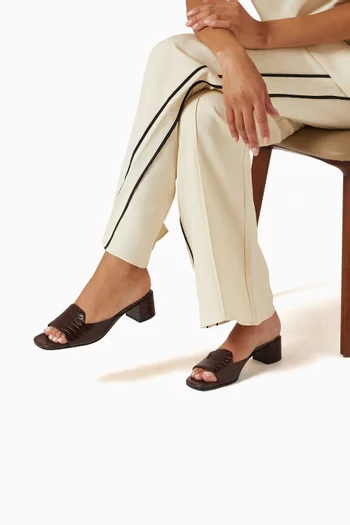 Dina 45 Sandals in Croc-embossed Leather