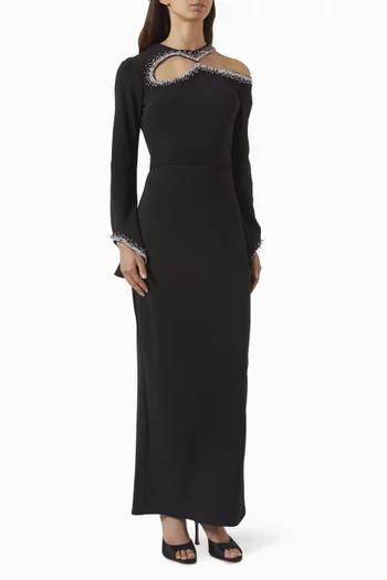 Embellished Cut-out Gown