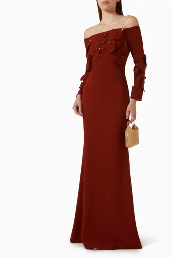 Floral Applique Gown