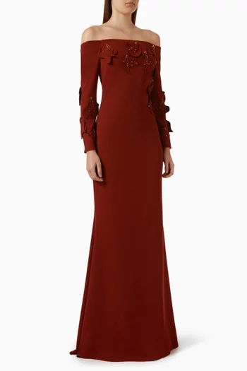 Floral Applique Gown