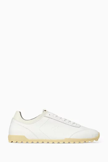 Logo Runner Sneakers in Tumbled Leather