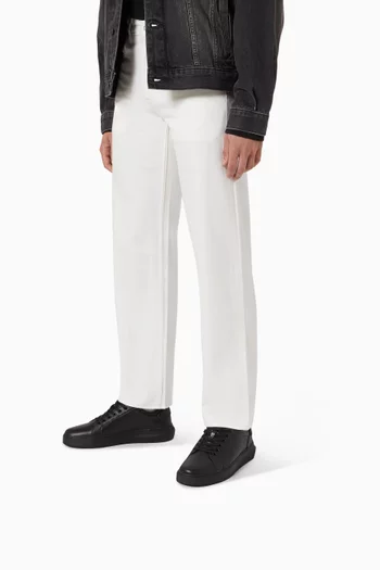 Chunky Cupsole Sneakers in Leather