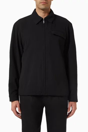 Shirt Jacket in Seersucker