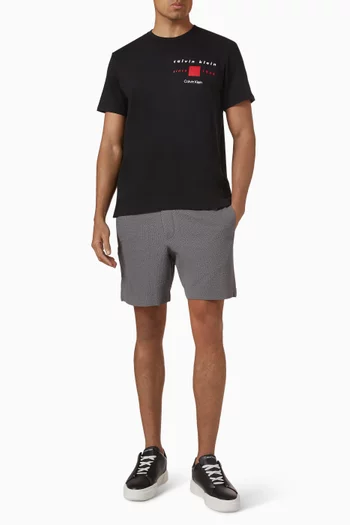 Pull-on Shorts in Seersucker