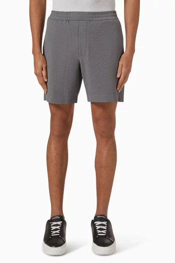 Pull-on Shorts in Seersucker