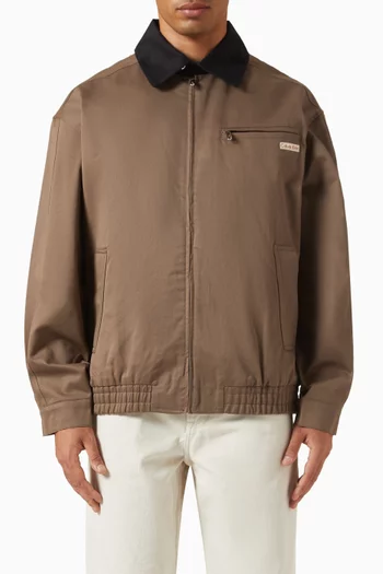 Relaxed Blouson Jacket in Cotton-twill