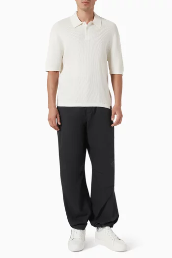 Polo Shirt in Waffle Knit