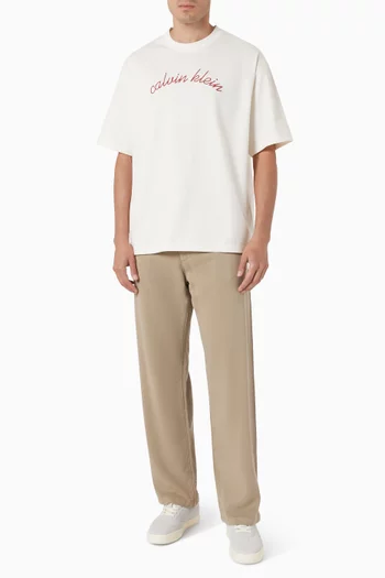 Chain Stitch Logo T-shirt in Cotton