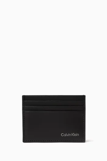 Logo RFID Cardholder in Leather