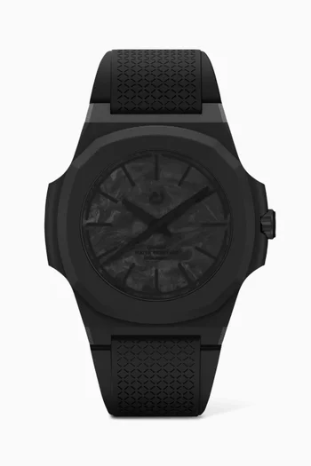 x Fatcarbon Dark Matter Quartz Watch, 40mm
