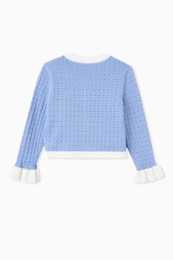 Pointelle Cardigan in Knit
