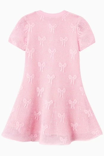Bow Knit Dress in Crochet