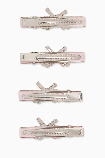 Bow Hair Clips, Set of 4