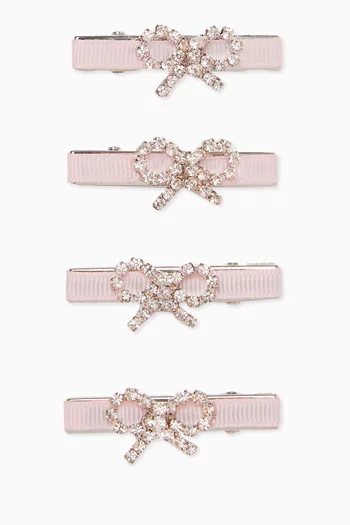 Bow Hair Clips, Set of 4
