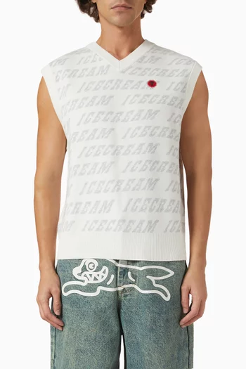 Repeat Logo Vest in Knit