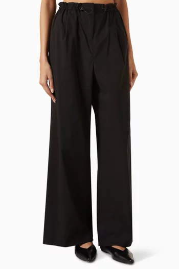 Petit Paperbag-waist Pants in Cotton Blend