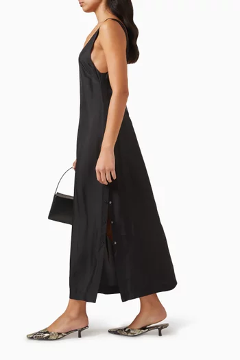 Jordan Button-up Dress in Silk-twill