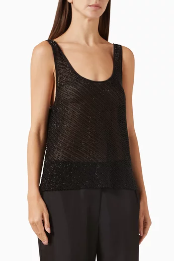 بلوزة مطرزة قطن شبكي