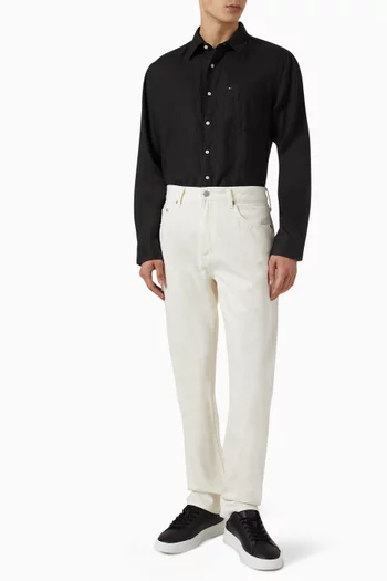 Piece-dyed Shirt in Linen