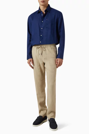 Piece-dyed Shirt in Linen