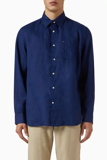 Piece-dyed Shirt in Linen