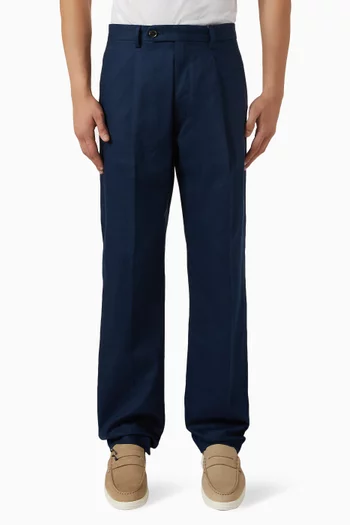 Smart Casual Wide-leg Pants in Cotton-blend