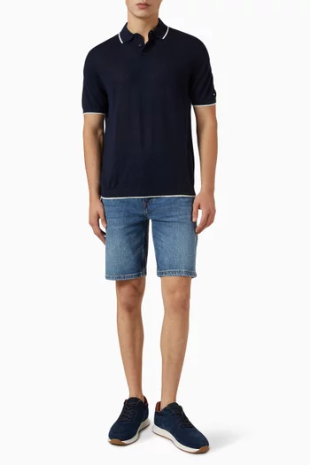 Polo Shirt in Lyocell-blend Knit