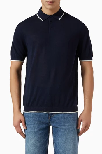 Polo Shirt in Lyocell-blend Knit