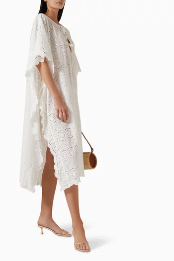 Paulina Embroidered Kaftan in Cotton