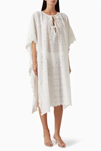 Paulina Embroidered Kaftan in Cotton