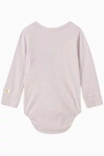 Appliqué Bodysuit in Organic Cotton