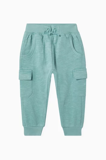 Cargo Track Pants in Organic Cotton Fleece