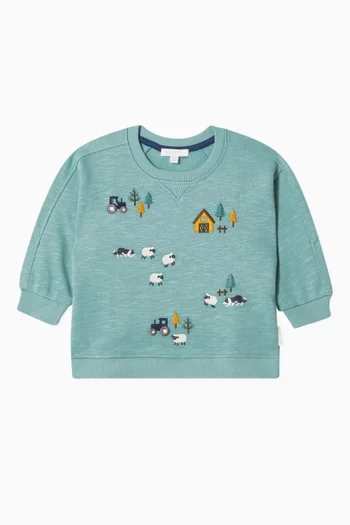 Herding Sheep Sweatshirt in Brushed Fleece