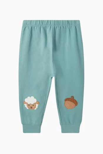 Farm Appliqué Leggings in Organic Cotton Fleece